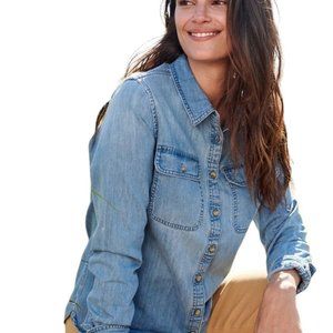 L.L. Bean "Heritage Washed" Flannel Lined Denim Shirt/Jacket